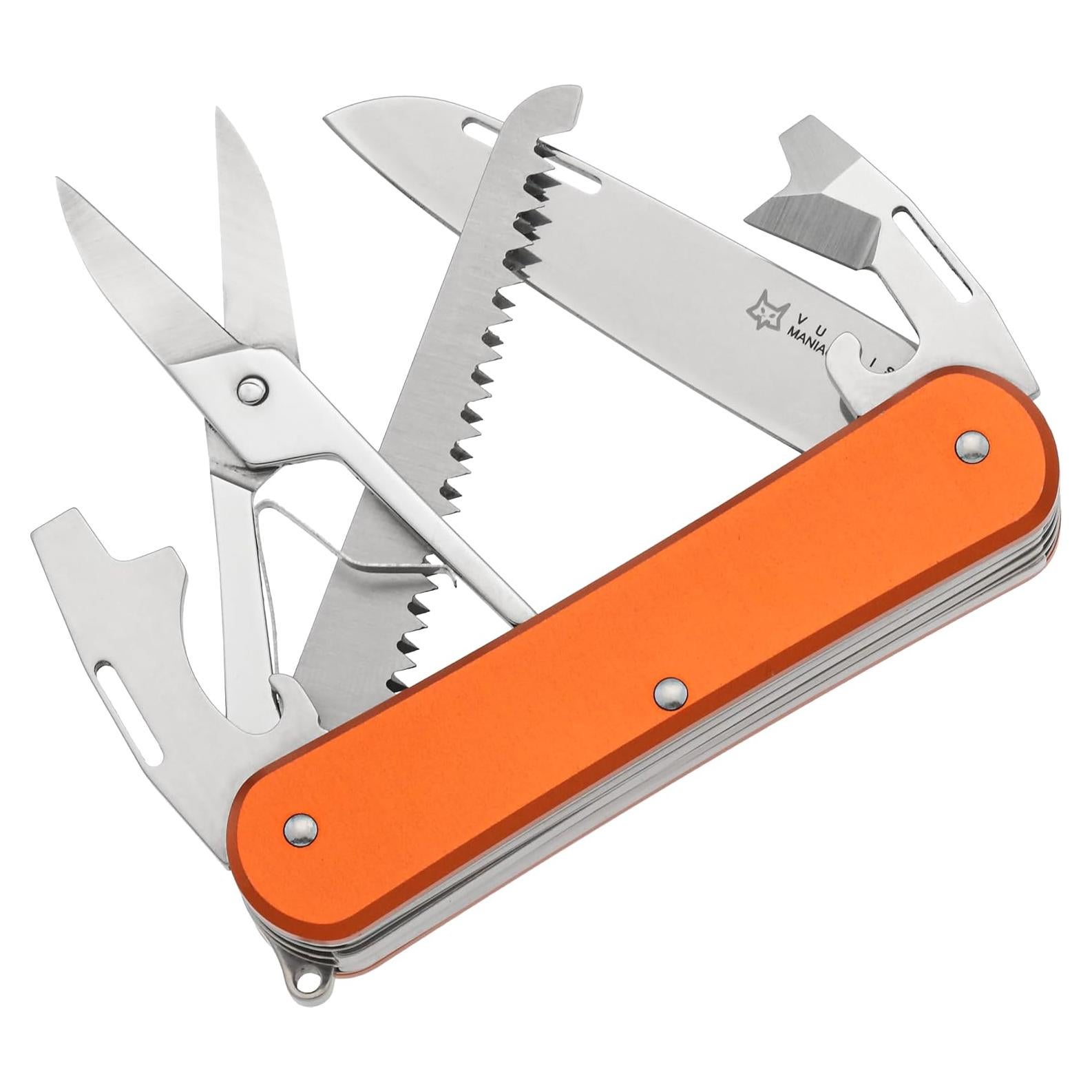 Cuchillo de bolsillo Fox Knives Vulpis FX-VP130-SF5 5-en-1 Naranja