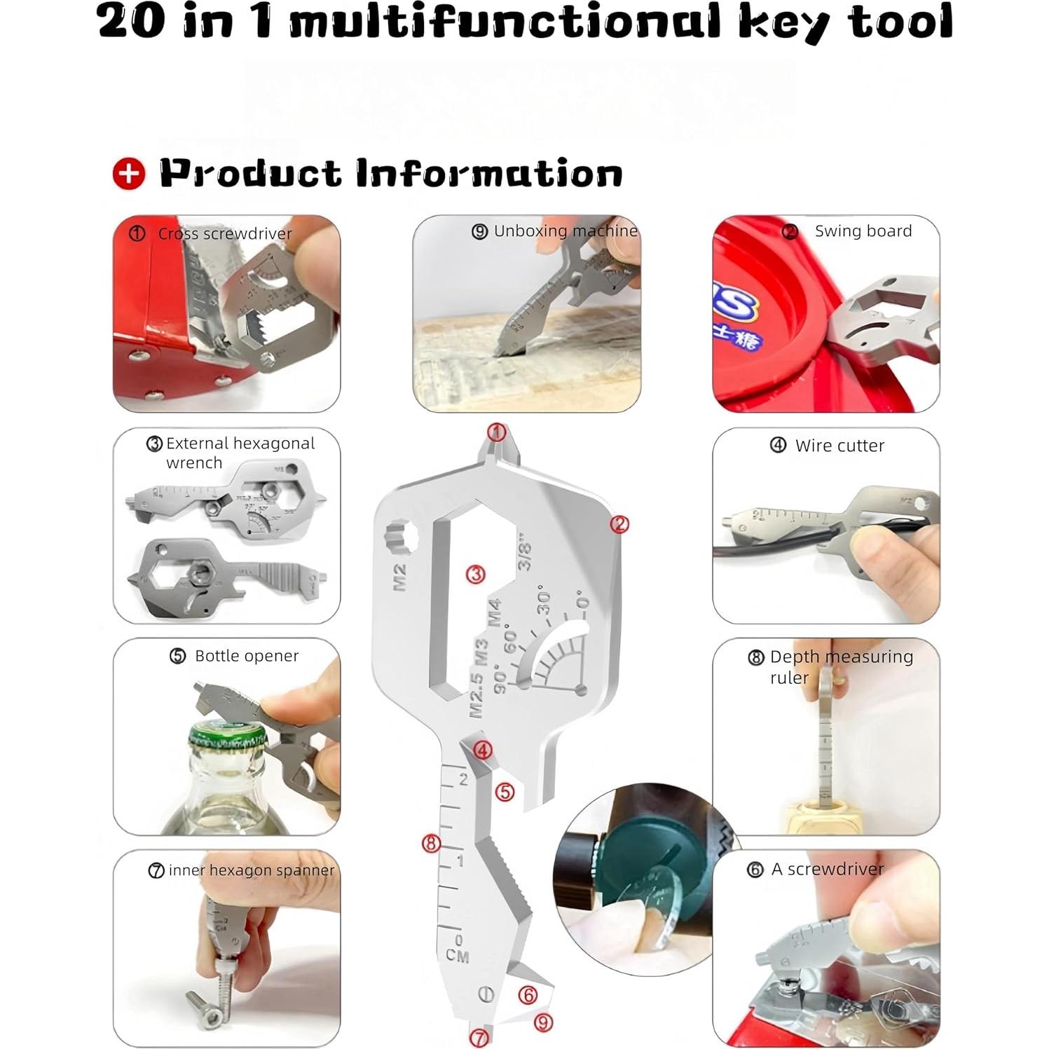 Herramienta Multifuncional 20 en 1 uvbws Llave Inoxidable