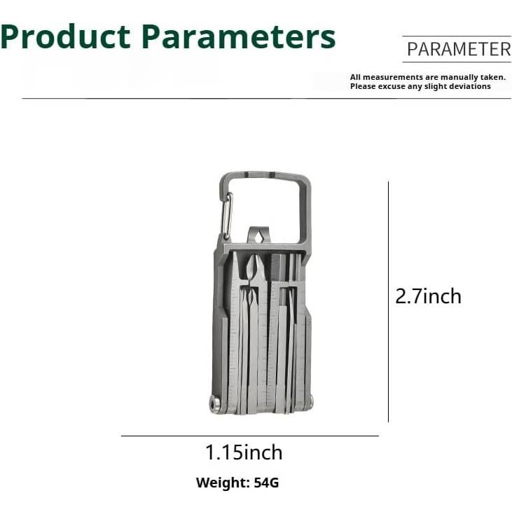 Multiherramienta de llavero Genérico 21 en 1 Acero Inoxidable