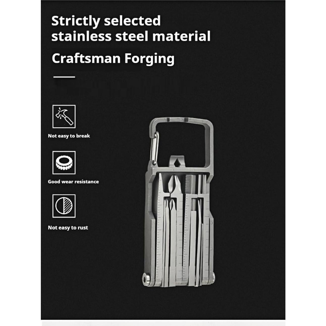 Multiherramienta de llavero Genérico 21 en 1 Acero Inoxidable