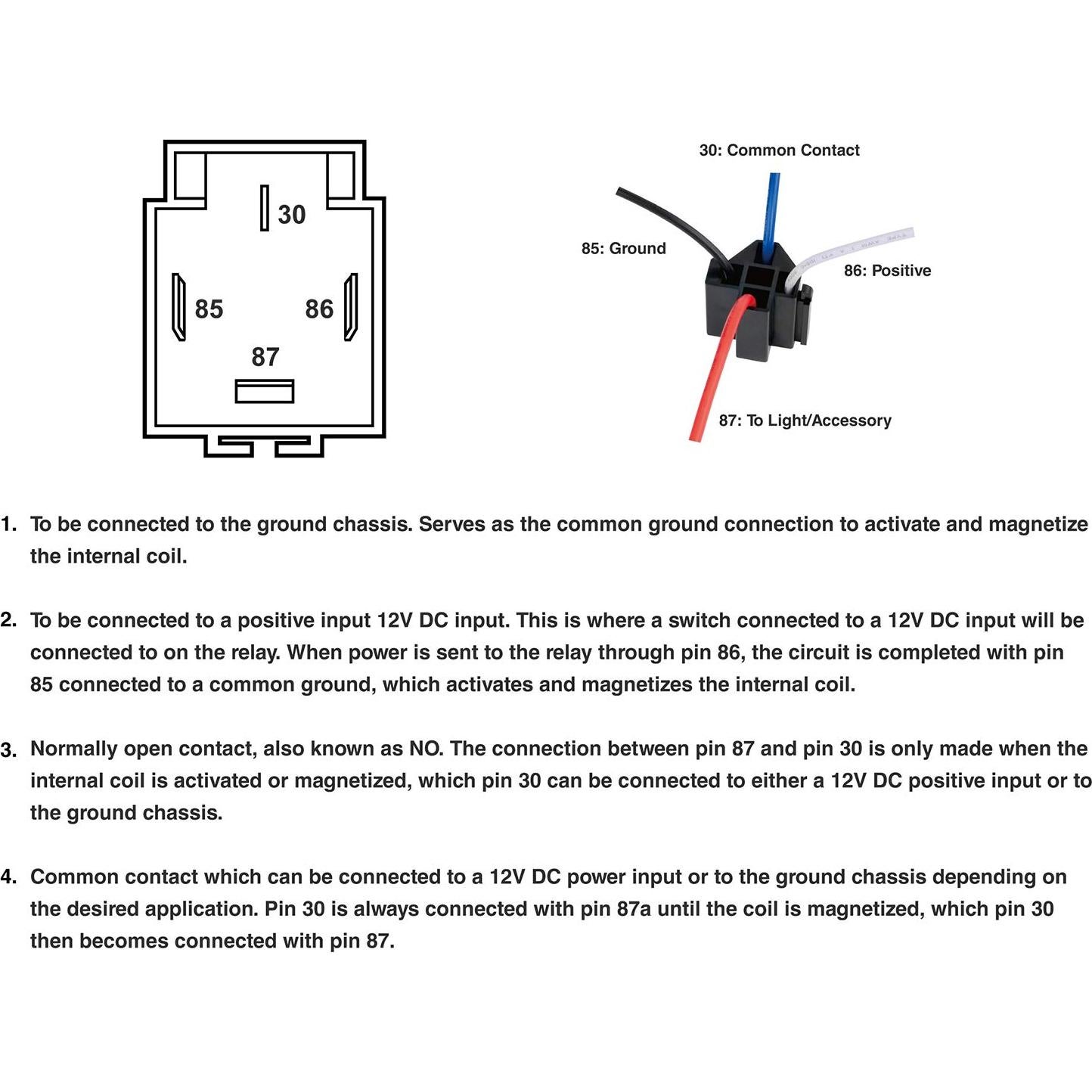 Kit de 5 Relés Automotrices Nilight 50023R 30A 12V con Fusible