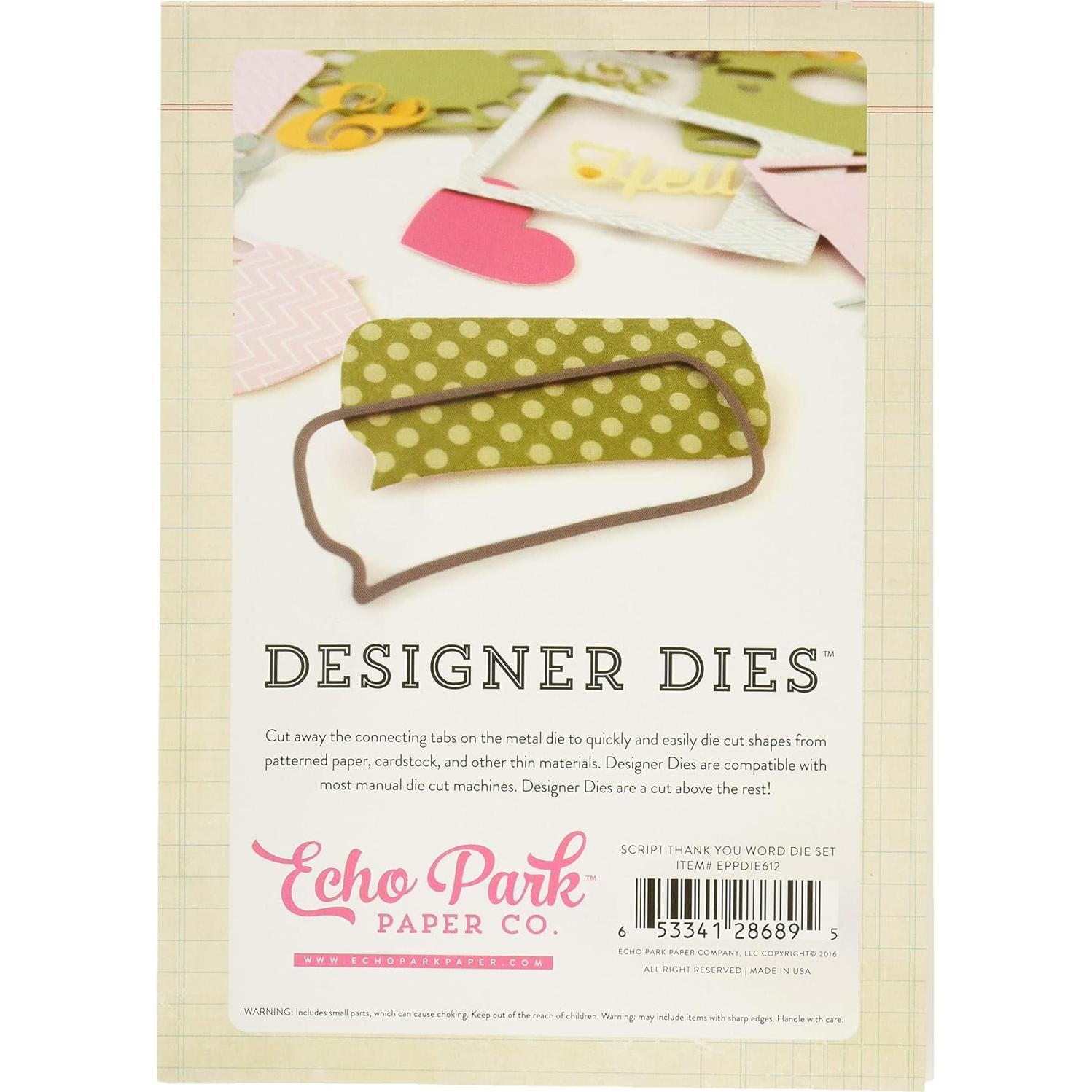 Troquel de Palabras 'Gracias' Echo Park EPPDIE612 12.7x17.8cm