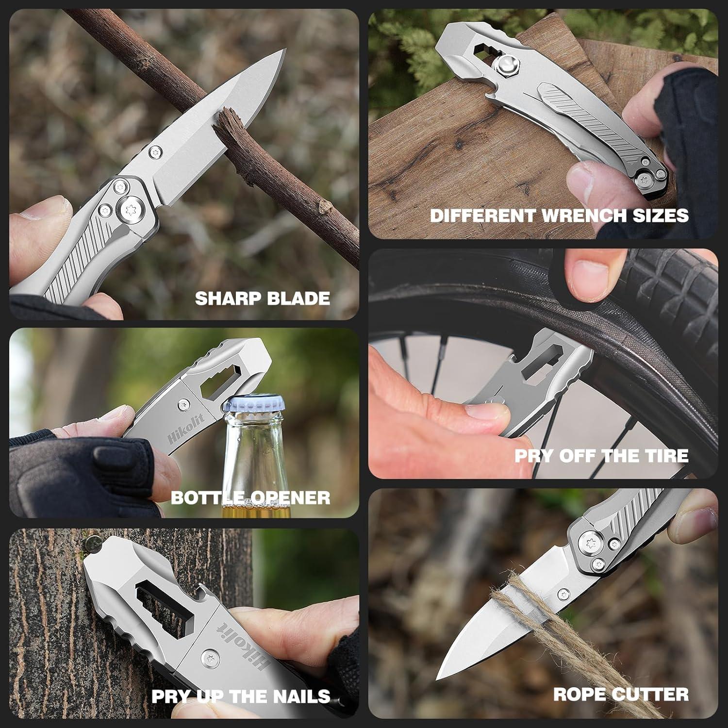 Barra de Palanca EDC 4 en 1 Hikolit - Cuchillo, Abridor, Llave