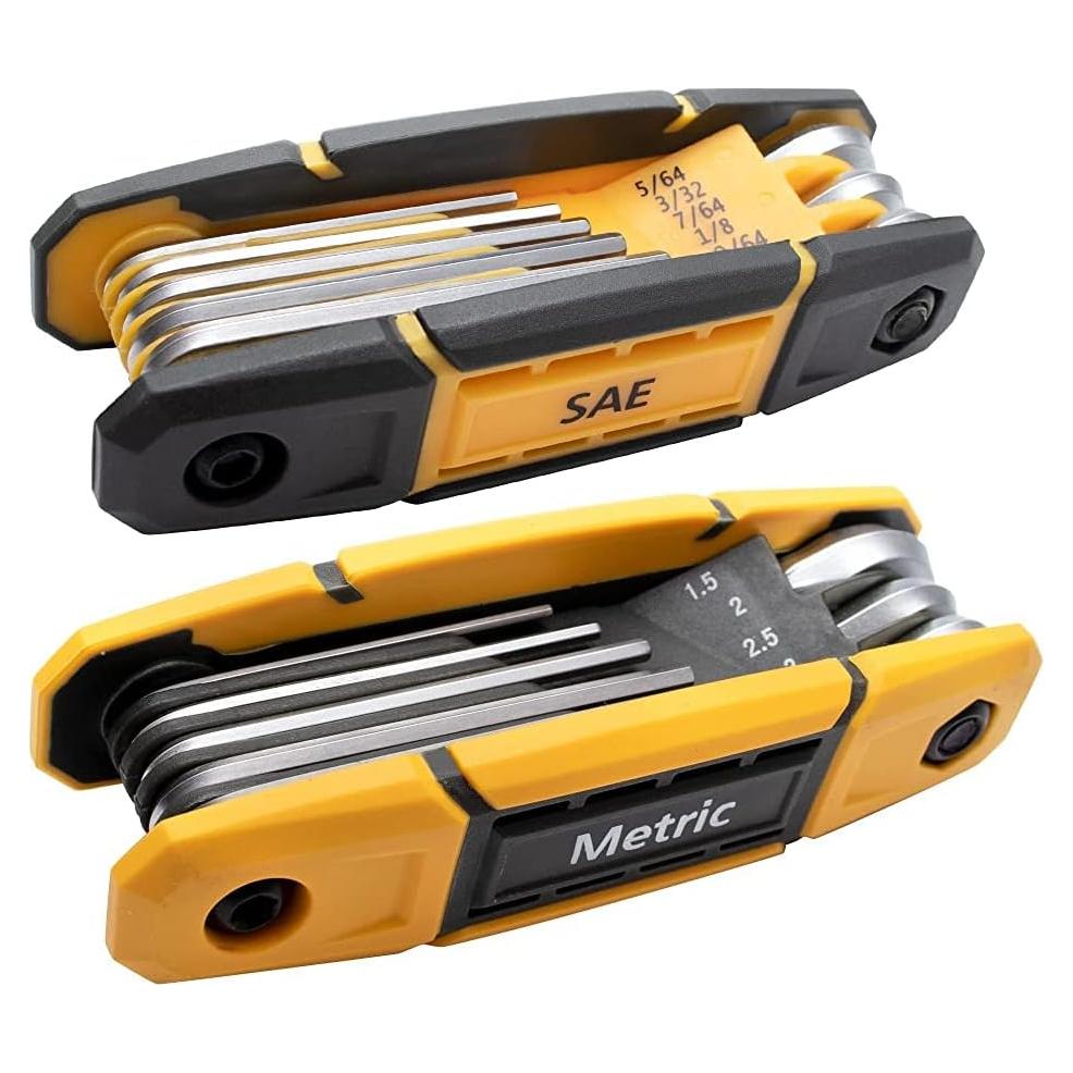 Juego de Llaves Allen Plegables MULWARK 17 Piezas Métrico y SAE