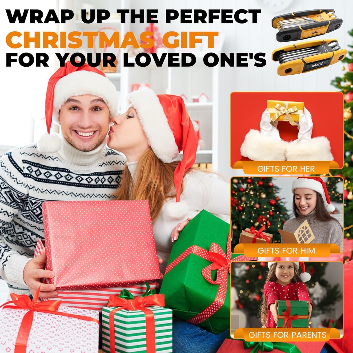 Juego de Llaves Allen Plegables MULWARK 17 Piezas Métrico y SAE