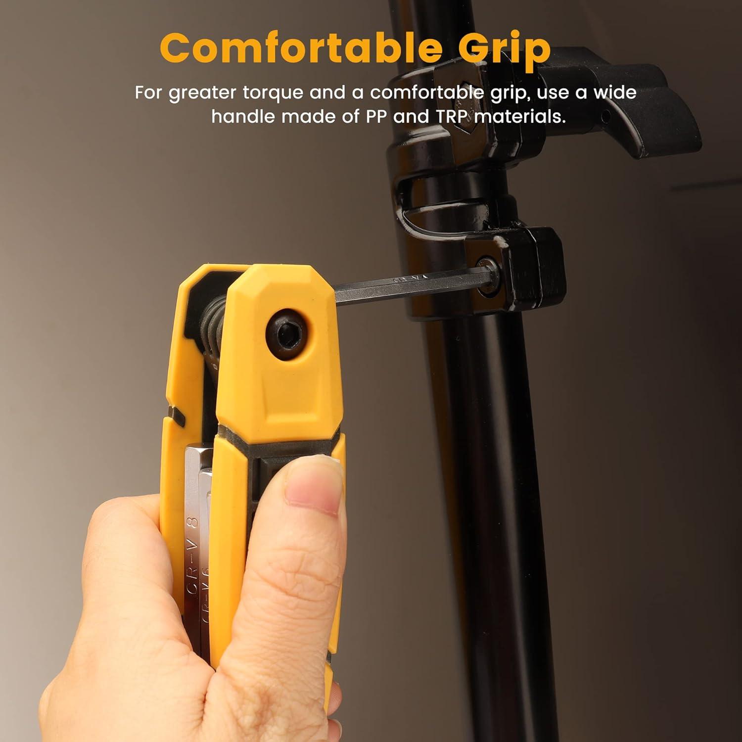 Juego de Llaves Allen Plegables MULWARK 17 Piezas Métrico y SAE