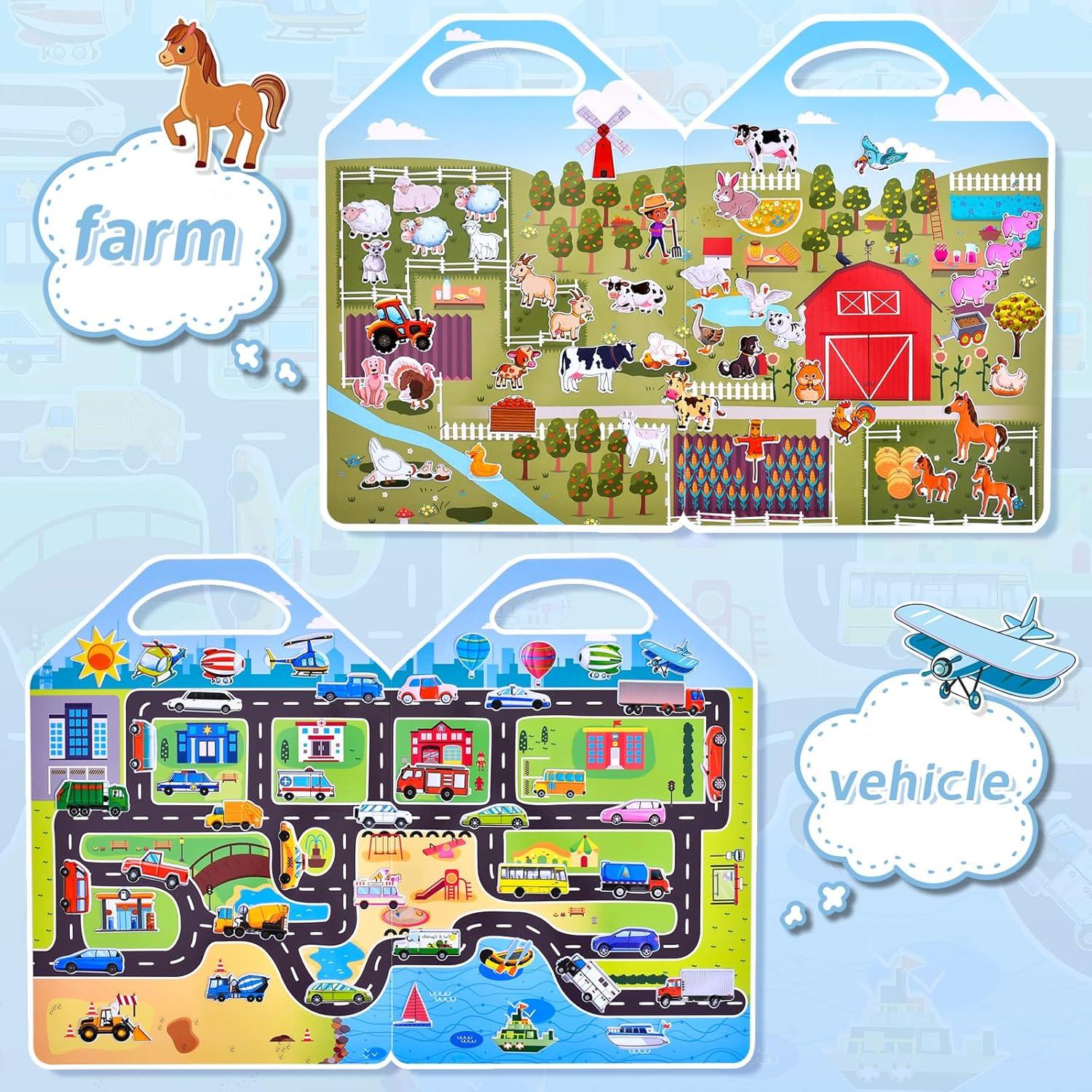 Set de 6 Libros de Stickers Puffy Cosomia 3D Reutilizables