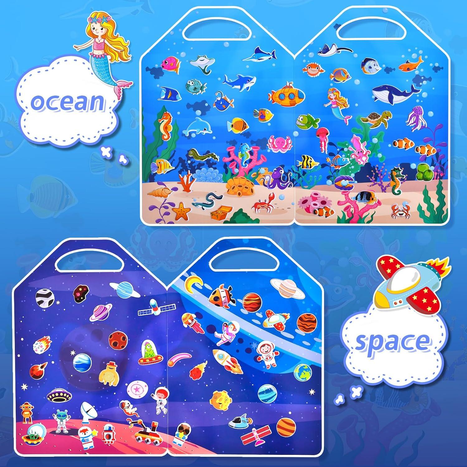 Set de 6 Libros de Stickers Puffy Cosomia 3D Reutilizables