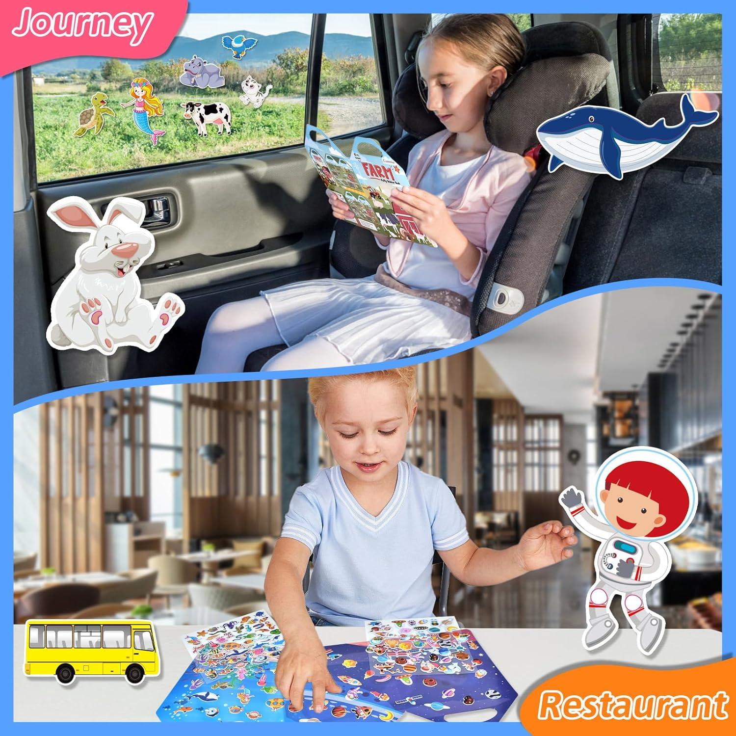 Set de 6 Libros de Stickers Puffy Cosomia 3D Reutilizables