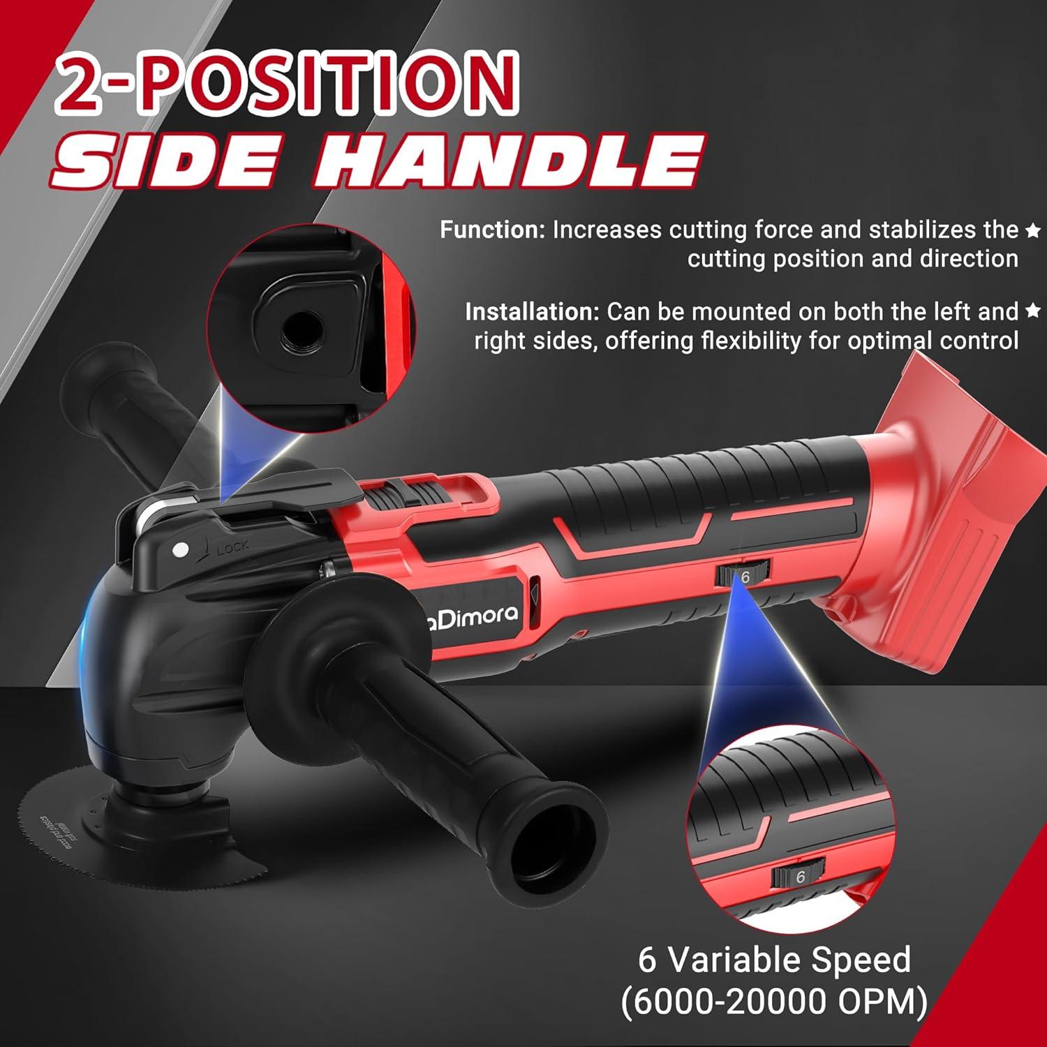 Herramienta Oscilante Inalámbrica BellaDimora 18V 6 Velocidades