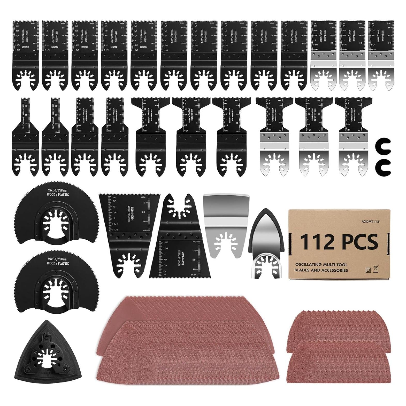 Kits de Cuchillas Oscilantes 112Pcs AVID POWER - Multiherramienta