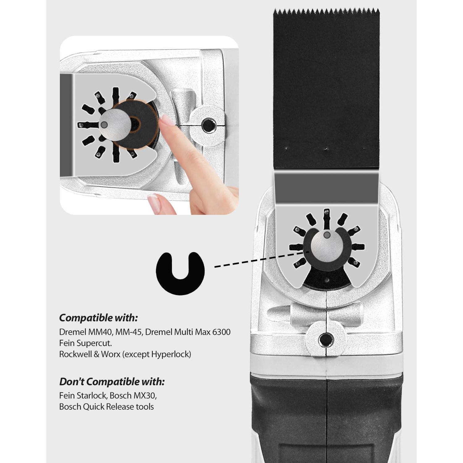 Kits de Cuchillas Oscilantes 112Pcs AVID POWER - Multiherramienta