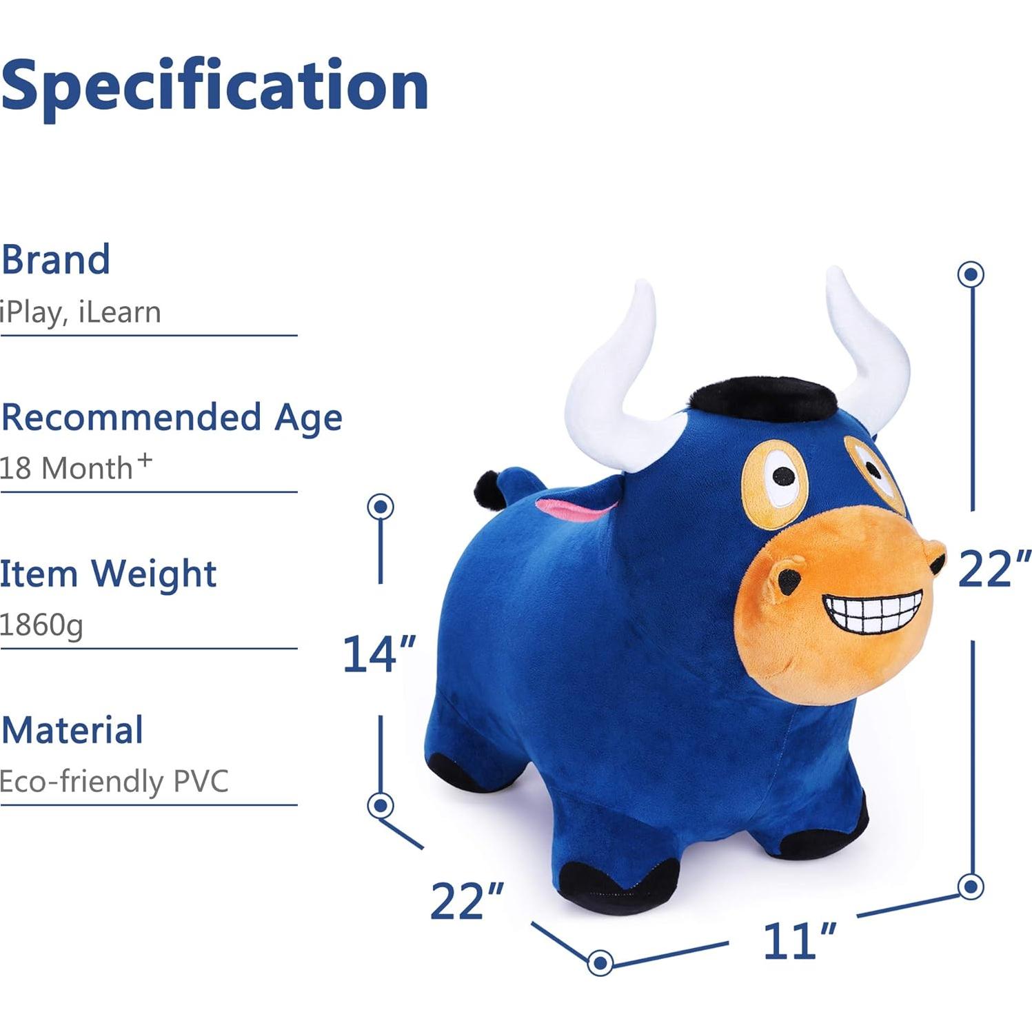 Toro Saltarín Inflable iPlay, iLearn 1.5kg para Niños