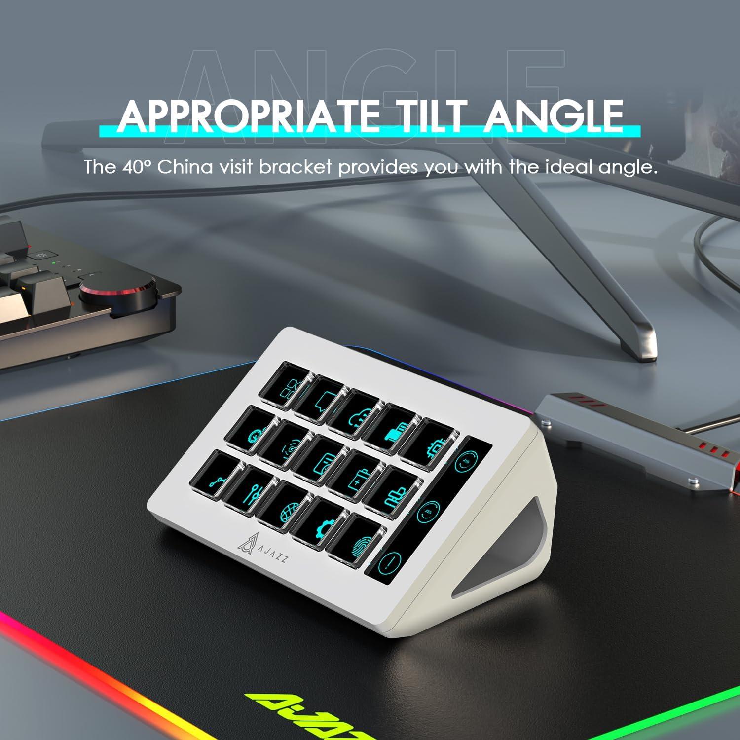 Controlador de Transmisión AKP153 MANBASNAKE 15 Teclas Macro Blanco