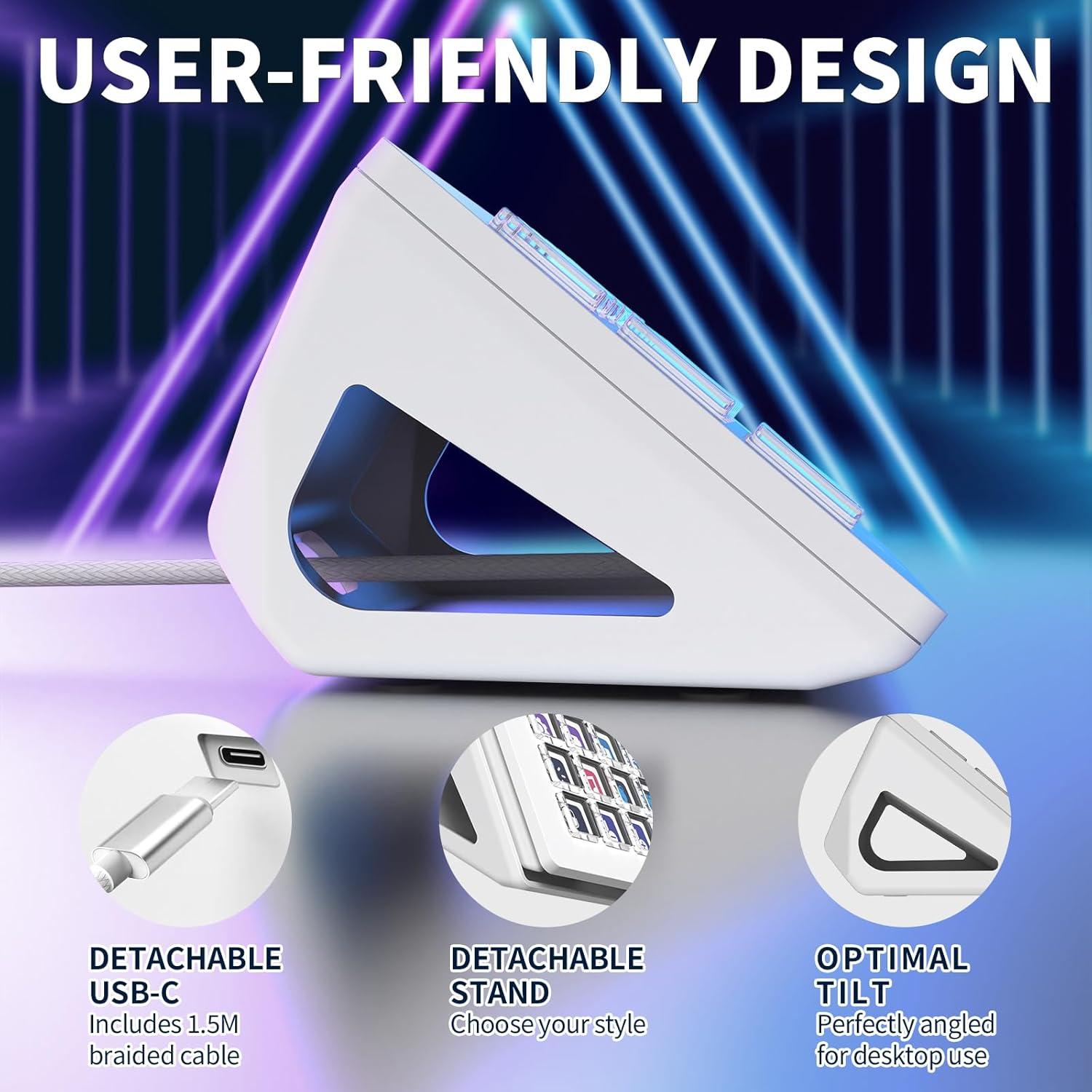 Controlador de Transmisión AKP153 MANBASNAKE 15 Teclas Macro Blanco