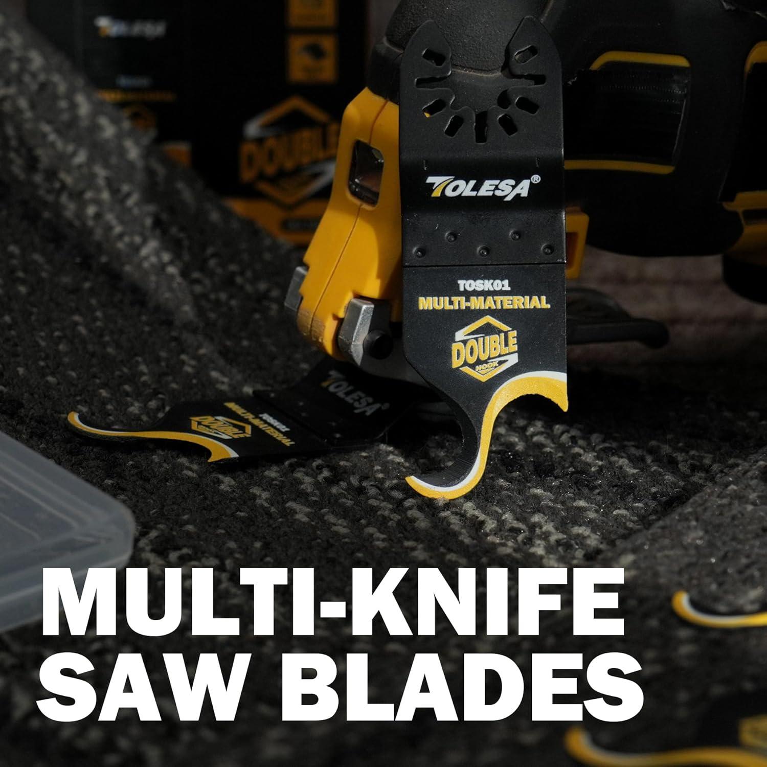 Hojas de Cuchillo de Gancho TOLESA 5 PCS para Herramienta Oscilante