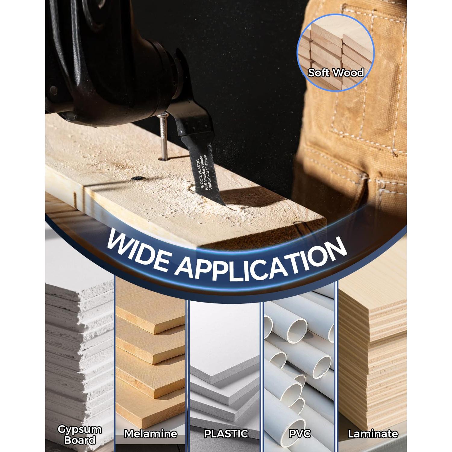 Cuchillas de Sierra Oscilante COMOWARE 55 Pcs 4.4 cm