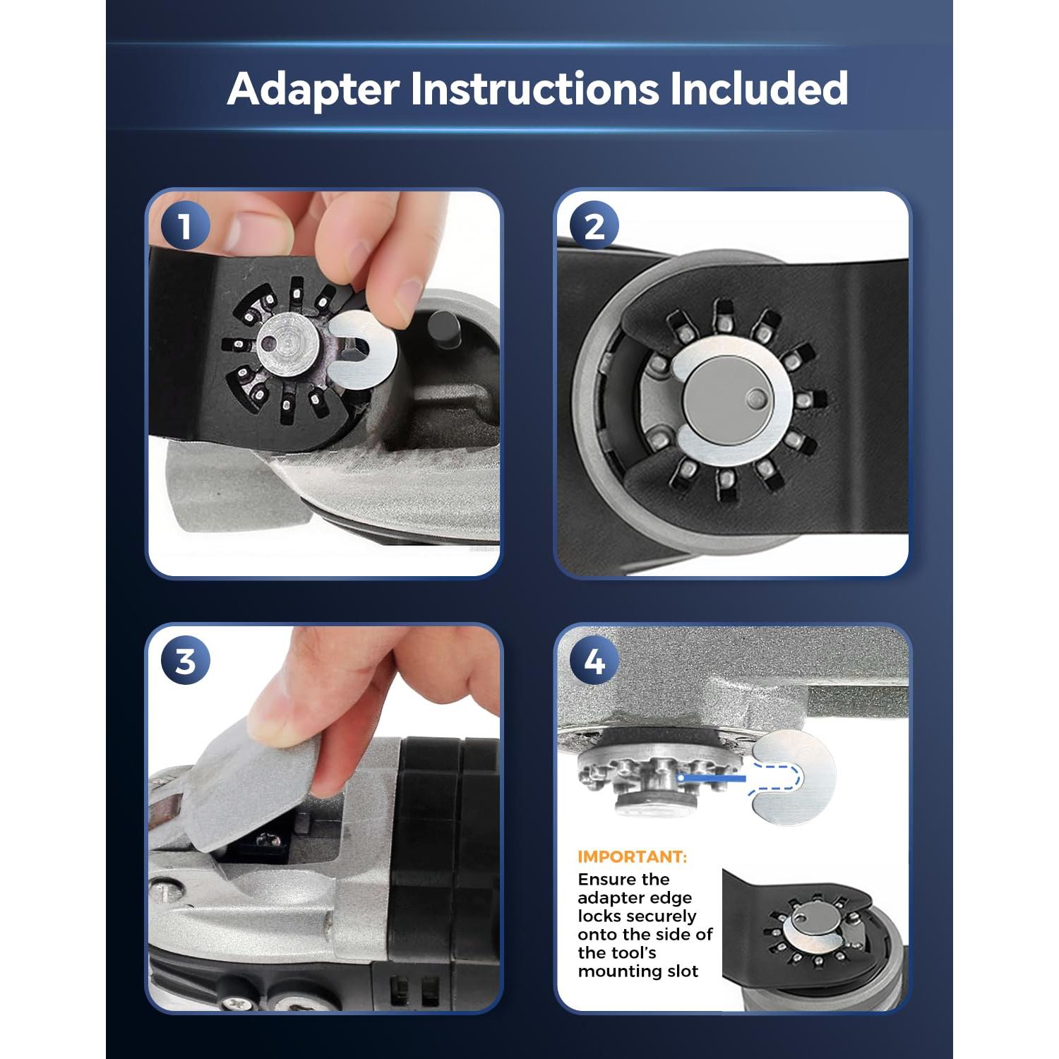 Cuchillas de Sierra Oscilante COMOWARE 55 Pcs 4.4 cm