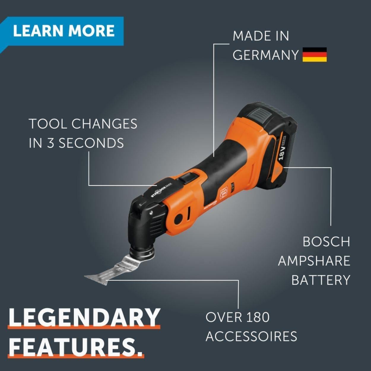 Multiherramienta Oscilante Fein Cordless AMM 700 Max AS 18V