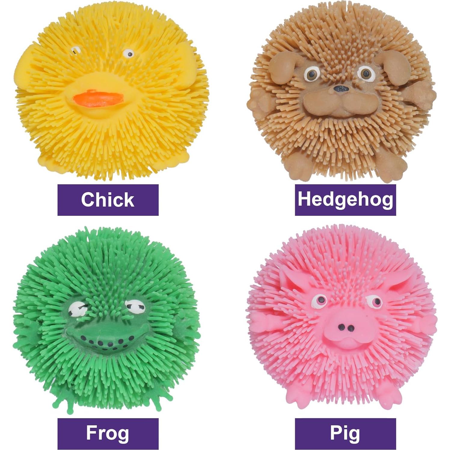 Juguetes Squishy Toysmith Wee Critter Paquete de 4 Animales
