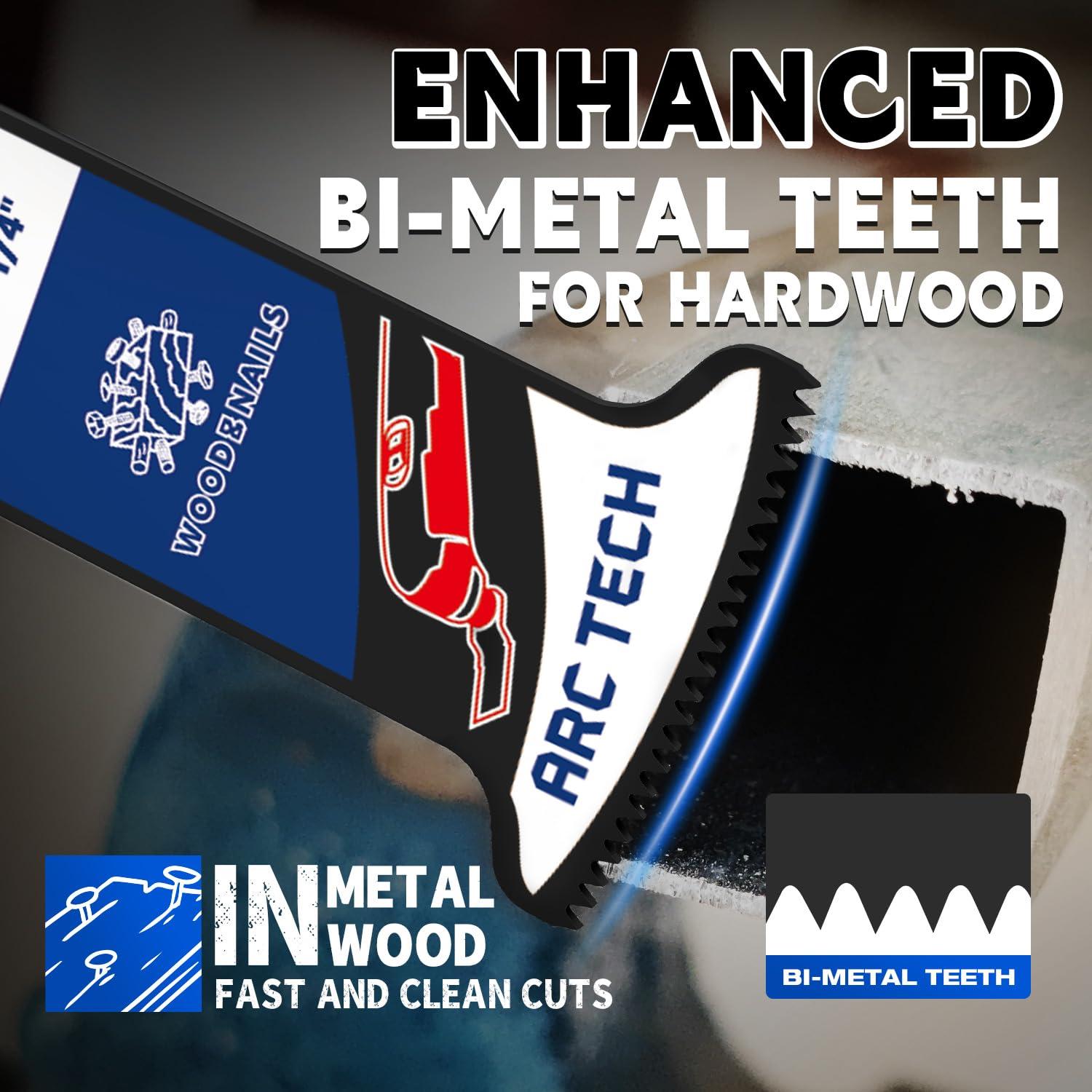 Kit 28 Hojas de Sierra Oscilante TOPOARC para Madera y Metal