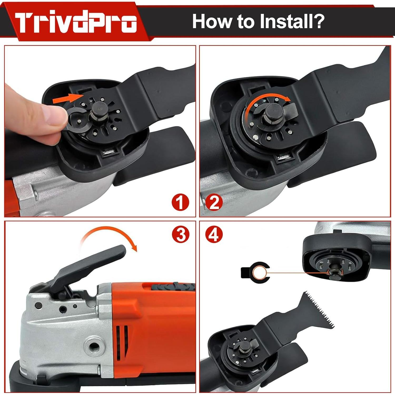 Kit de 50 Hojas de Herramienta Oscilante TrivdPro para Metal y Madera