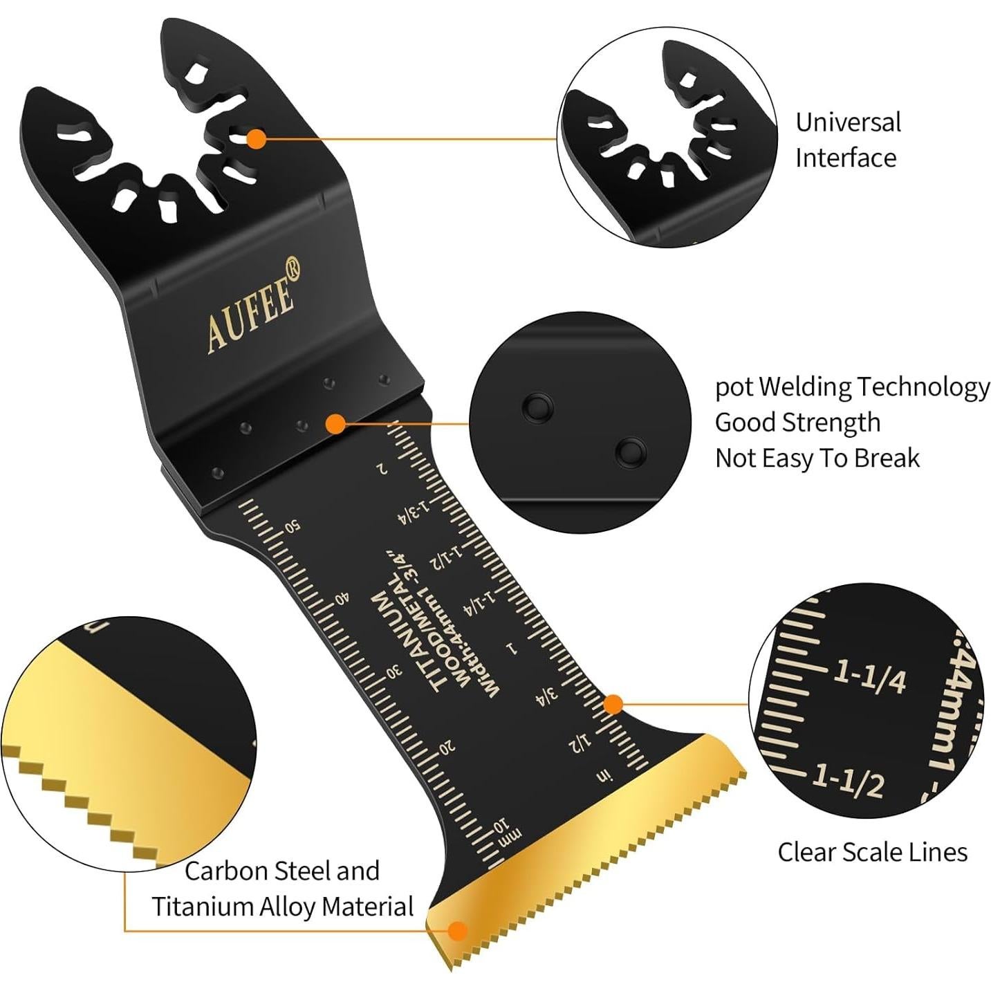 30 Hojas Multiherramienta Titanio Universal para Dewalt Milwaukee