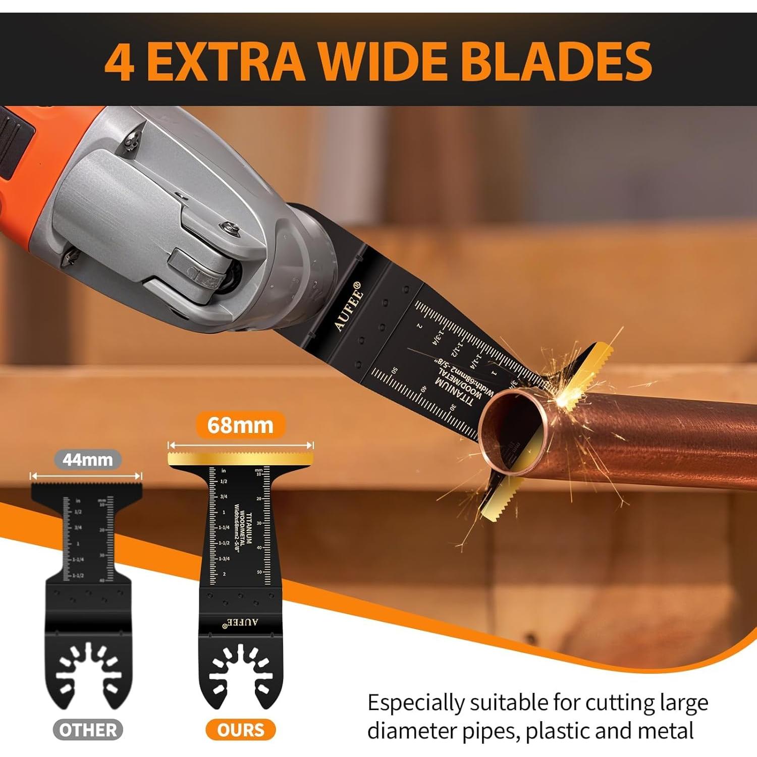 30 Hojas Multiherramienta Titanio Universal para Dewalt Milwaukee