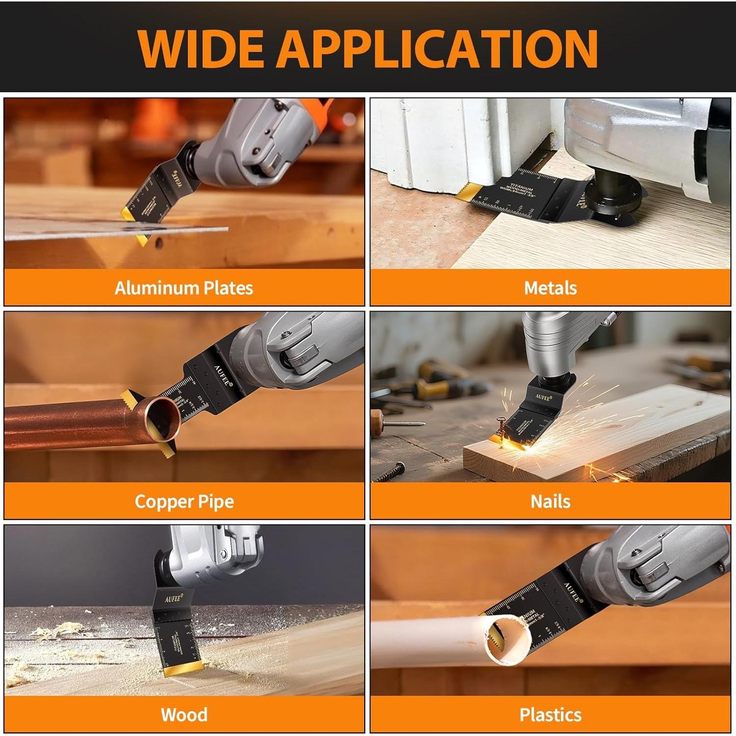 30 Hojas Multiherramienta Titanio Universal para Dewalt Milwaukee