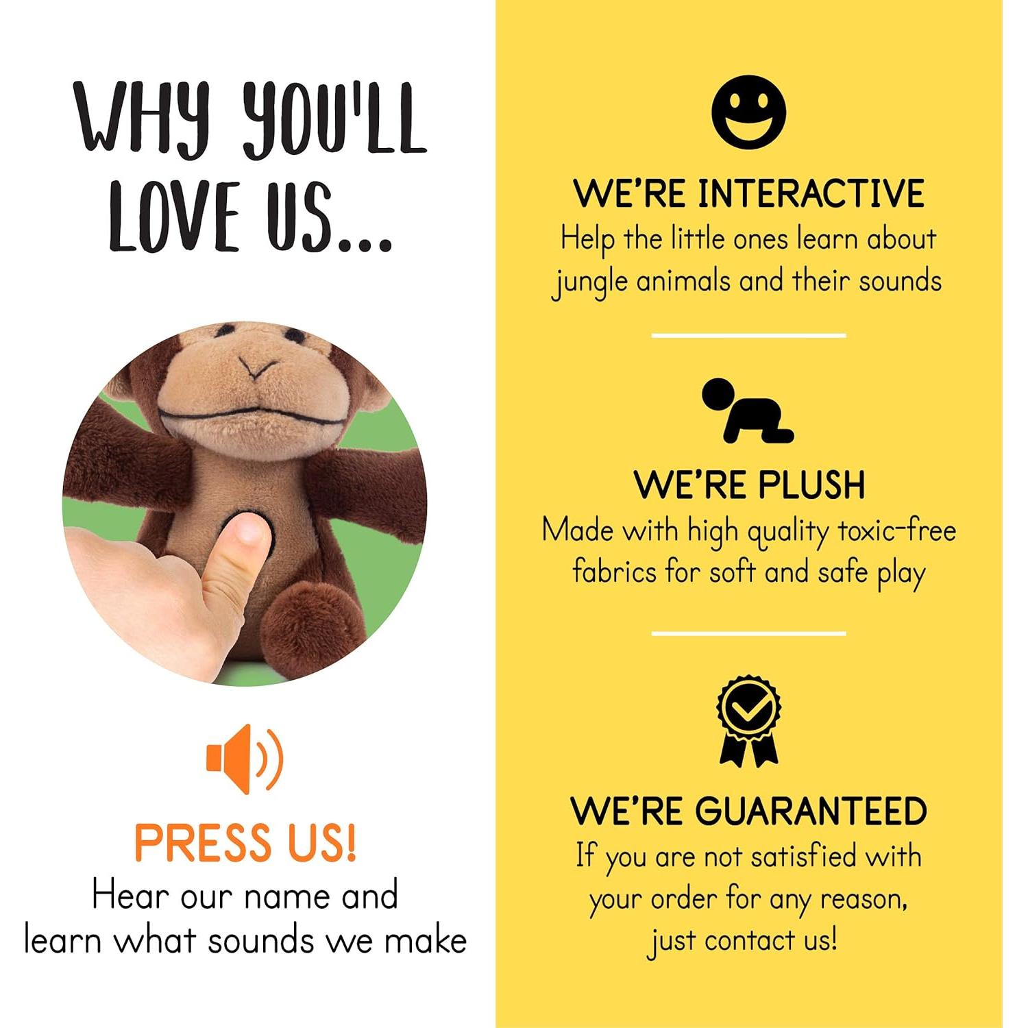 Juego de Animales de Peluche Hablantes Plush Creations - 4 Piezas