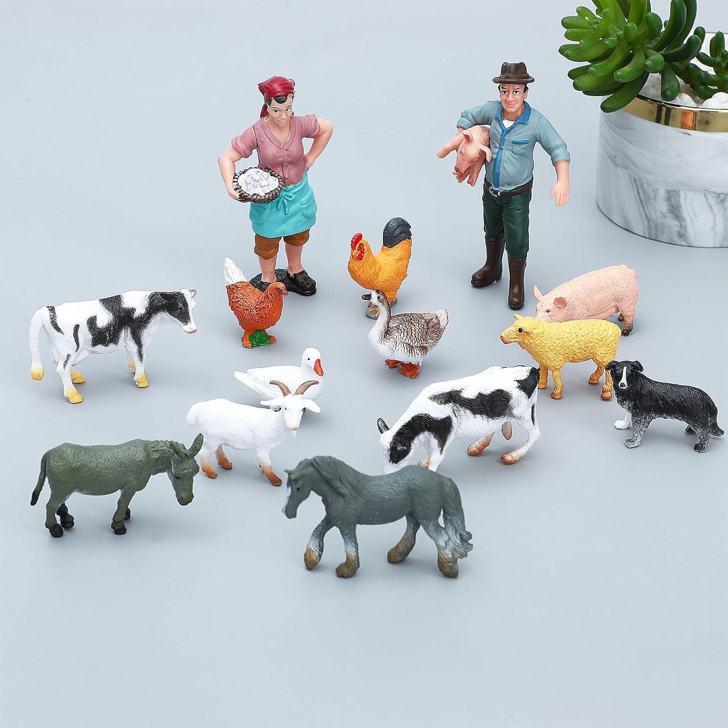 Figuras de Animales de Granja ONEST 14 Piezas Juguetes
