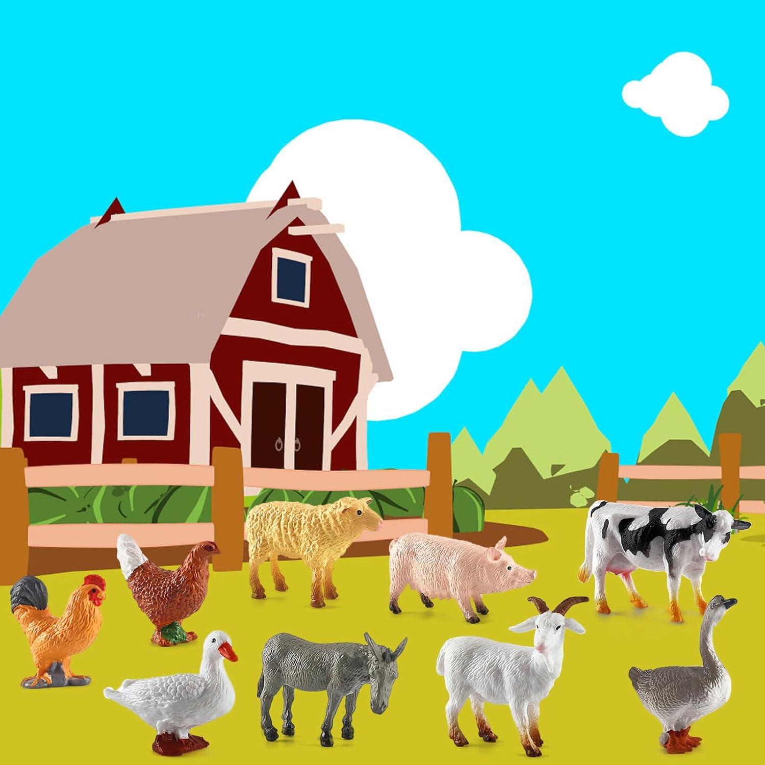 Figuras de Animales de Granja ONEST 14 Piezas Juguetes