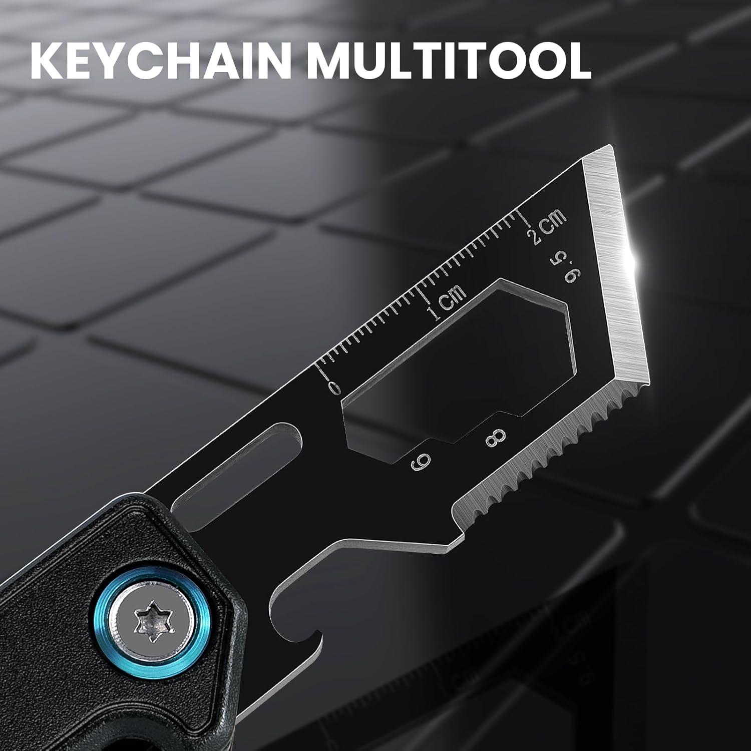 Cuchillo de bolsillo KAMBOLLY EDC 7 funciones con llavero