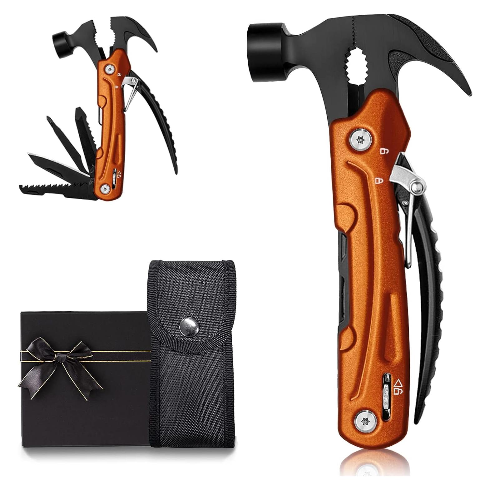 Martillo Multiherramienta 12 en 1 MeeGaier con Caja Regalo Naranja