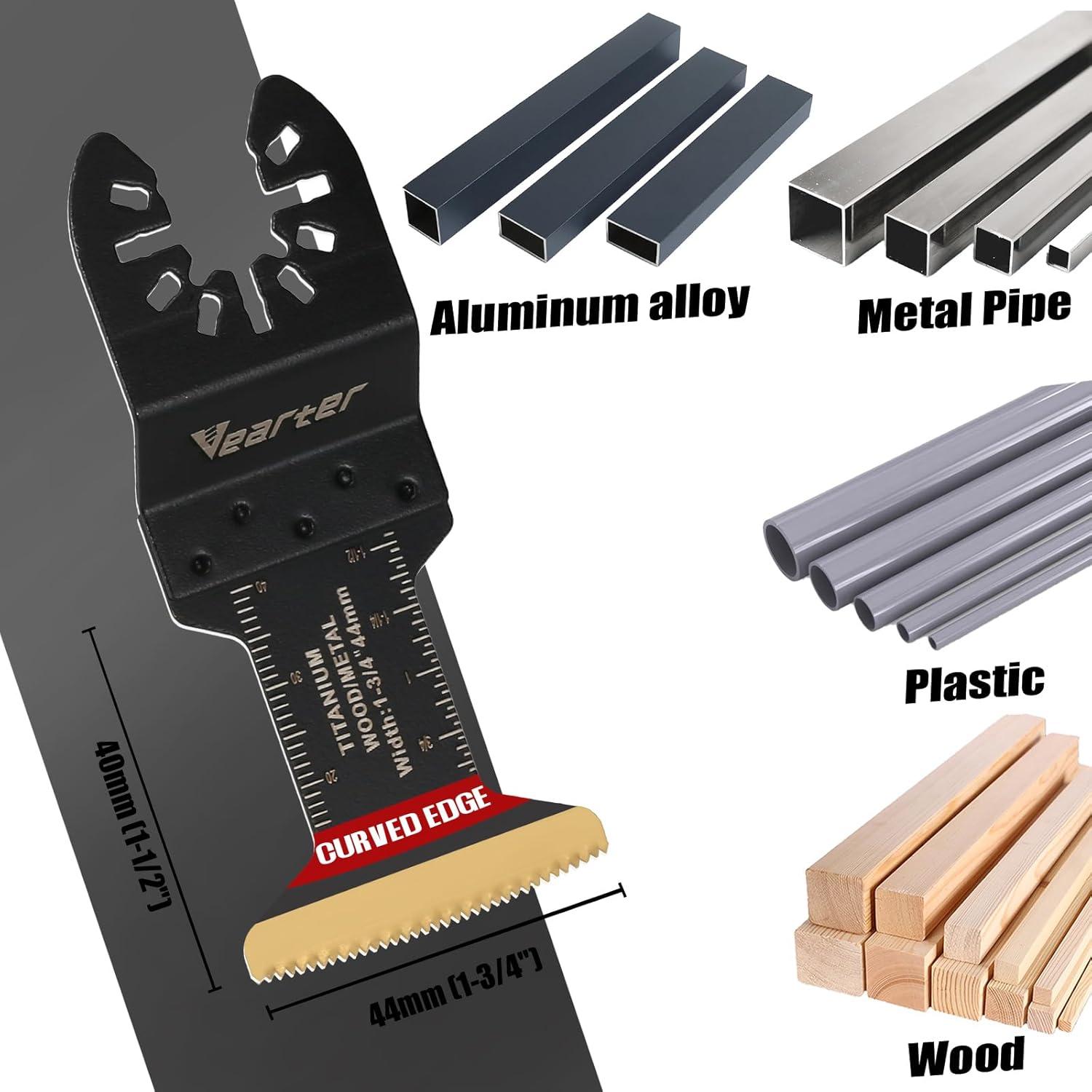 5 Cuchillas Oscilantes Vearter de Titanio 4.4 cm Bi-Metal