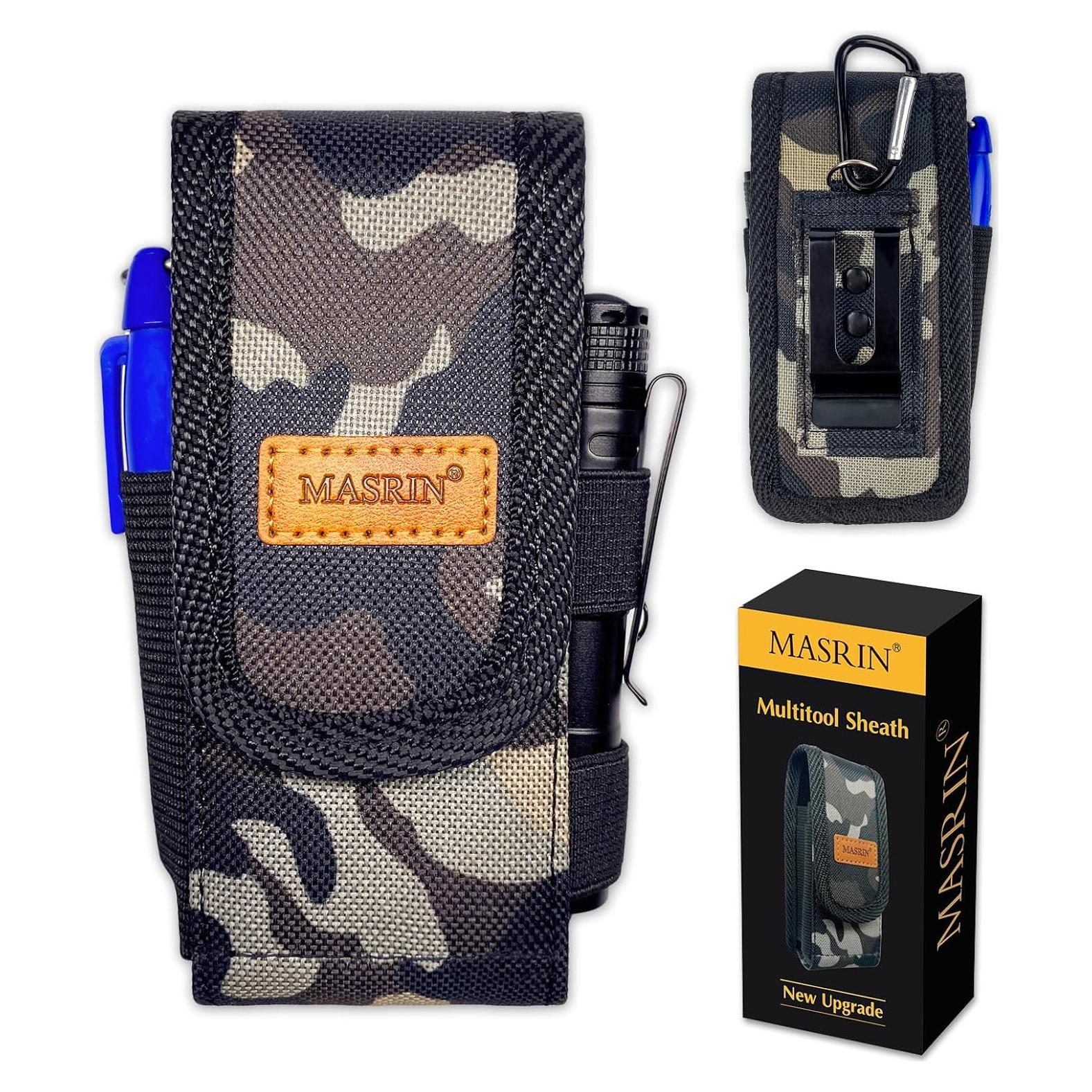 Funda para Multiherramienta MASRIN Camo con Clip y Gancho