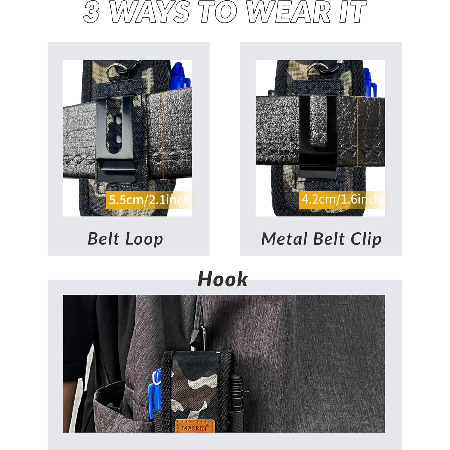 Funda para Multiherramienta MASRIN Camo con Clip y Gancho