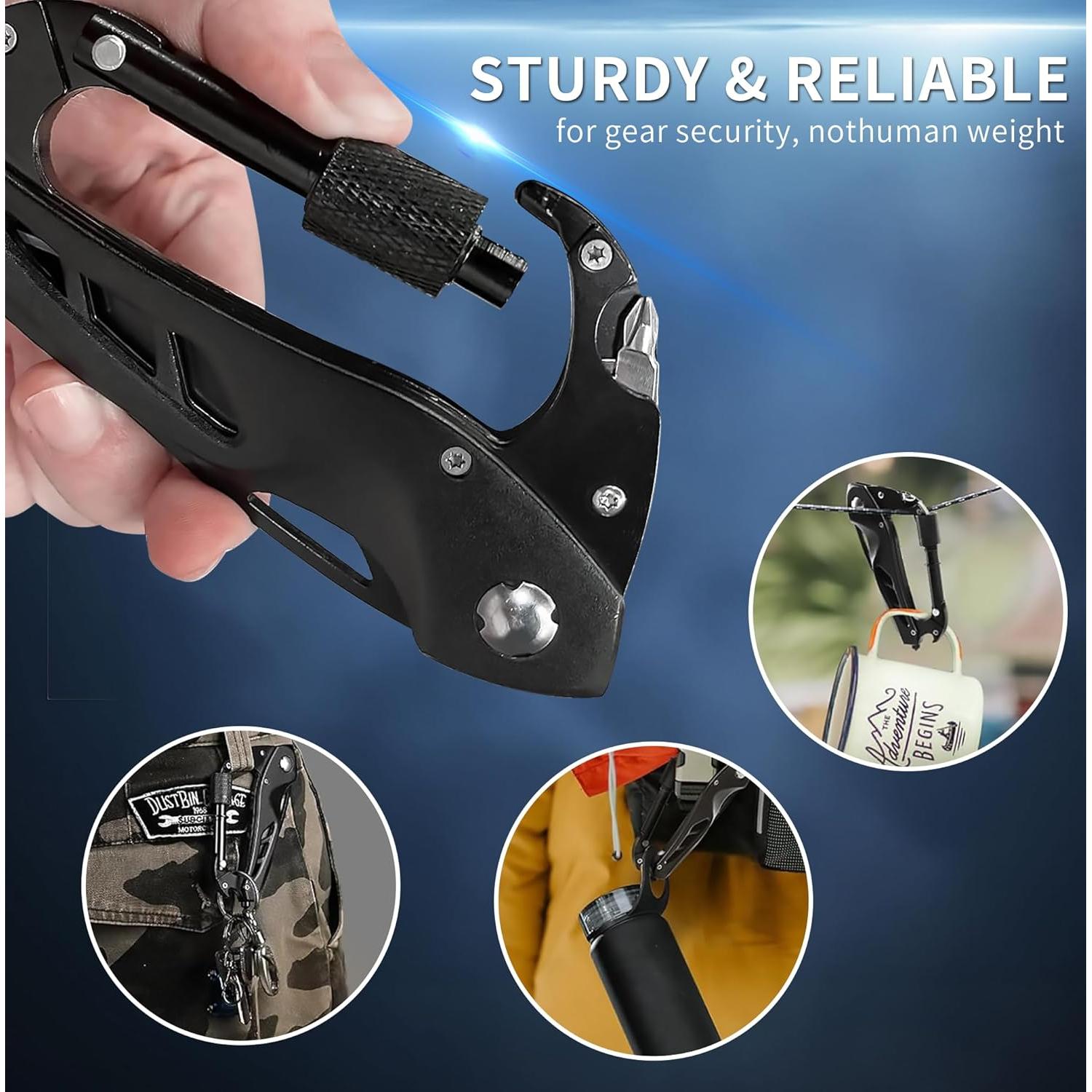 Multi-herramienta 6 en 1 GeneTac Carabinero Cuchillo Negro