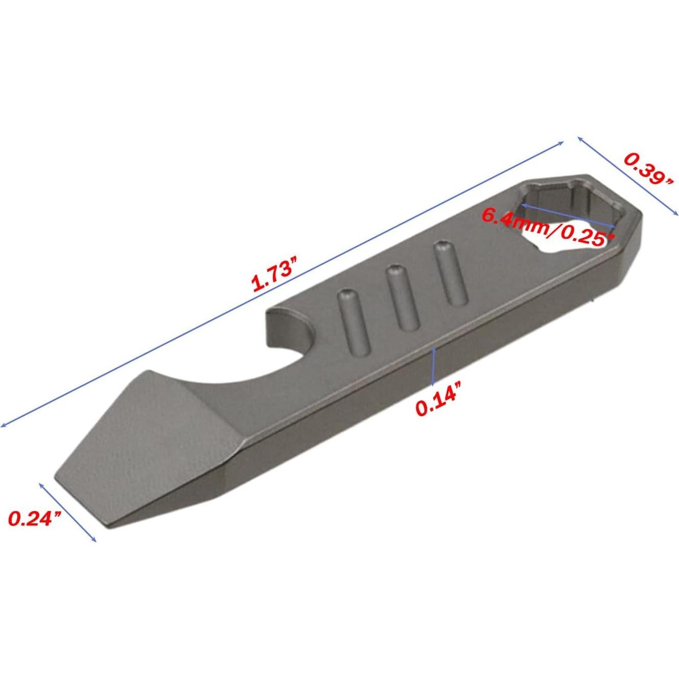 Mini Palanca EDC Titanio LC LICTOP con Abrebotellas y Hexagonal