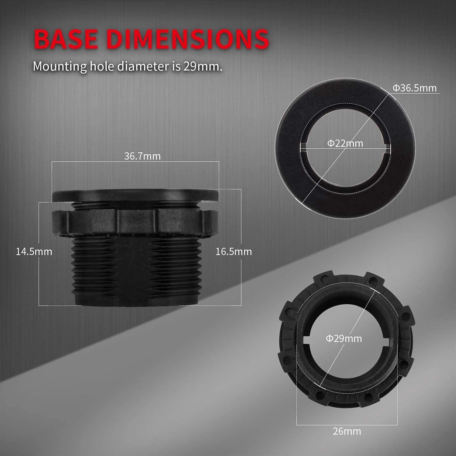 Interruptor Rocker Redondo DaierTek 12V LED Azul 20A SPST