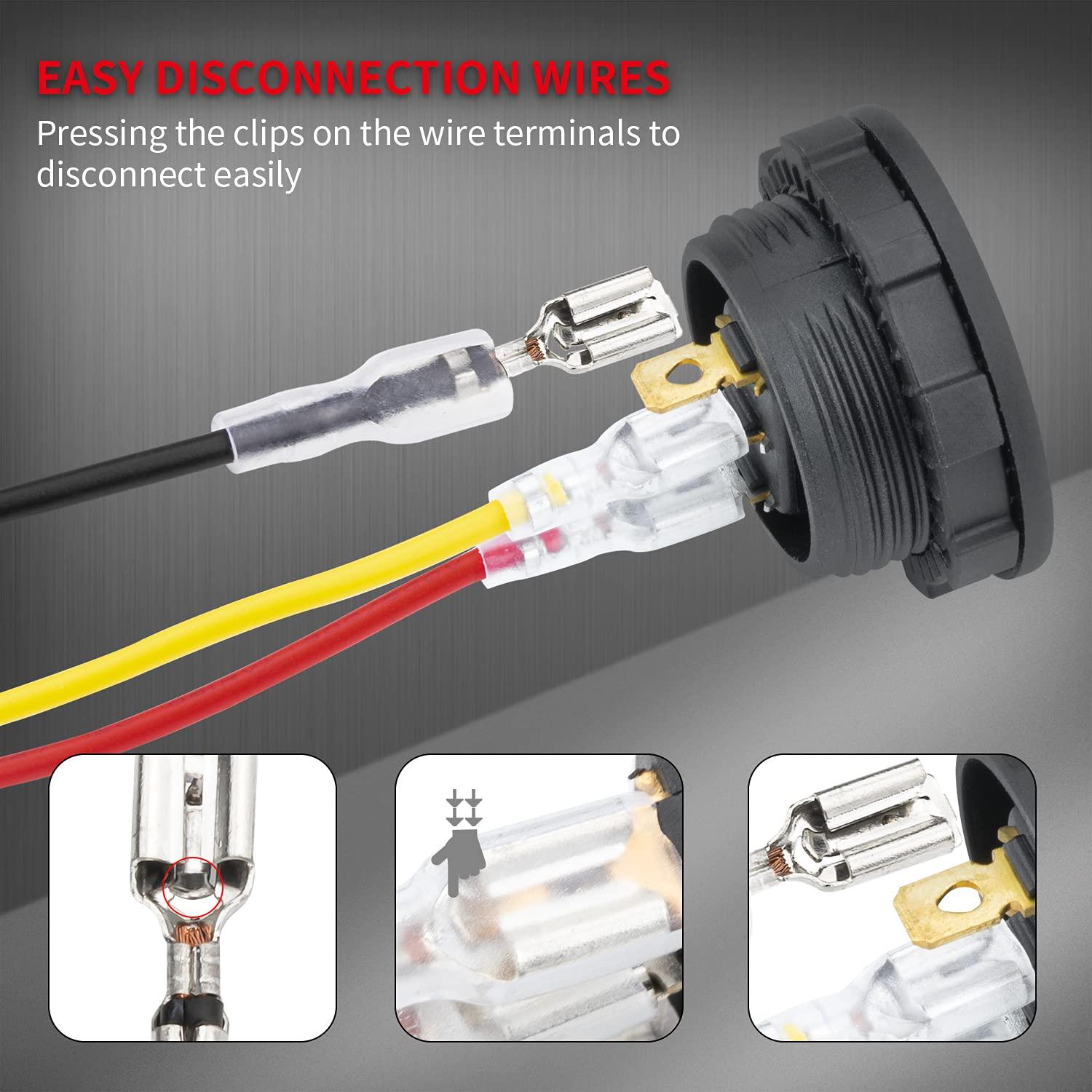 Interruptor Rocker Redondo DaierTek 12V LED Azul 20A SPST