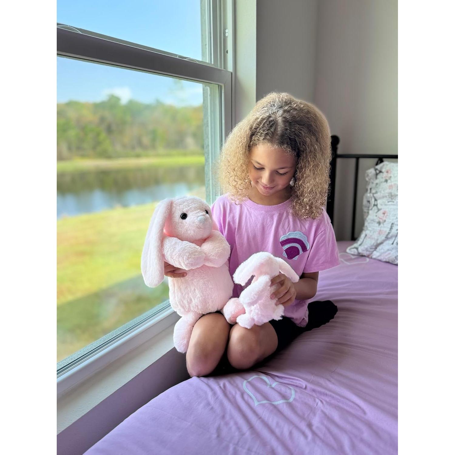 Conjunto de Conejos de Peluche Madre e Hijo | 38 cm