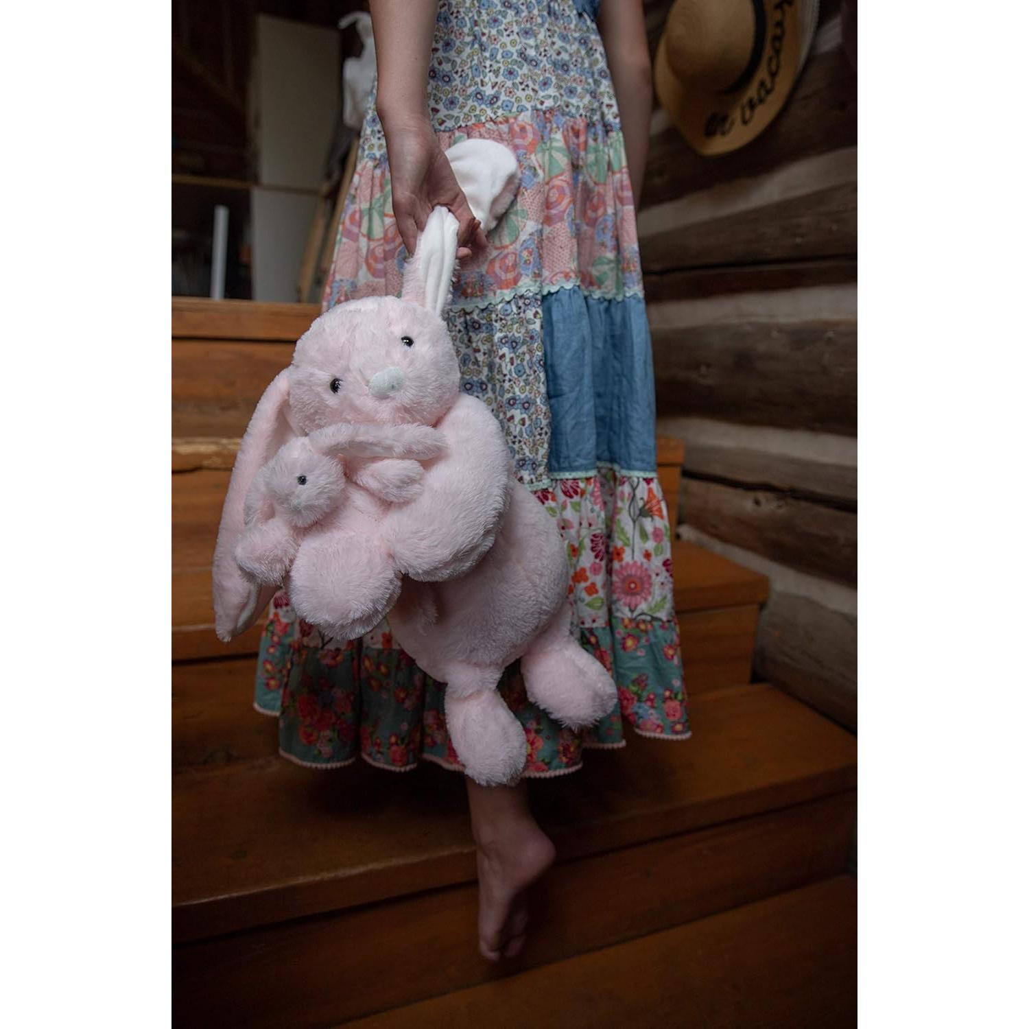 Conjunto de Conejos de Peluche Madre e Hijo | 38 cm