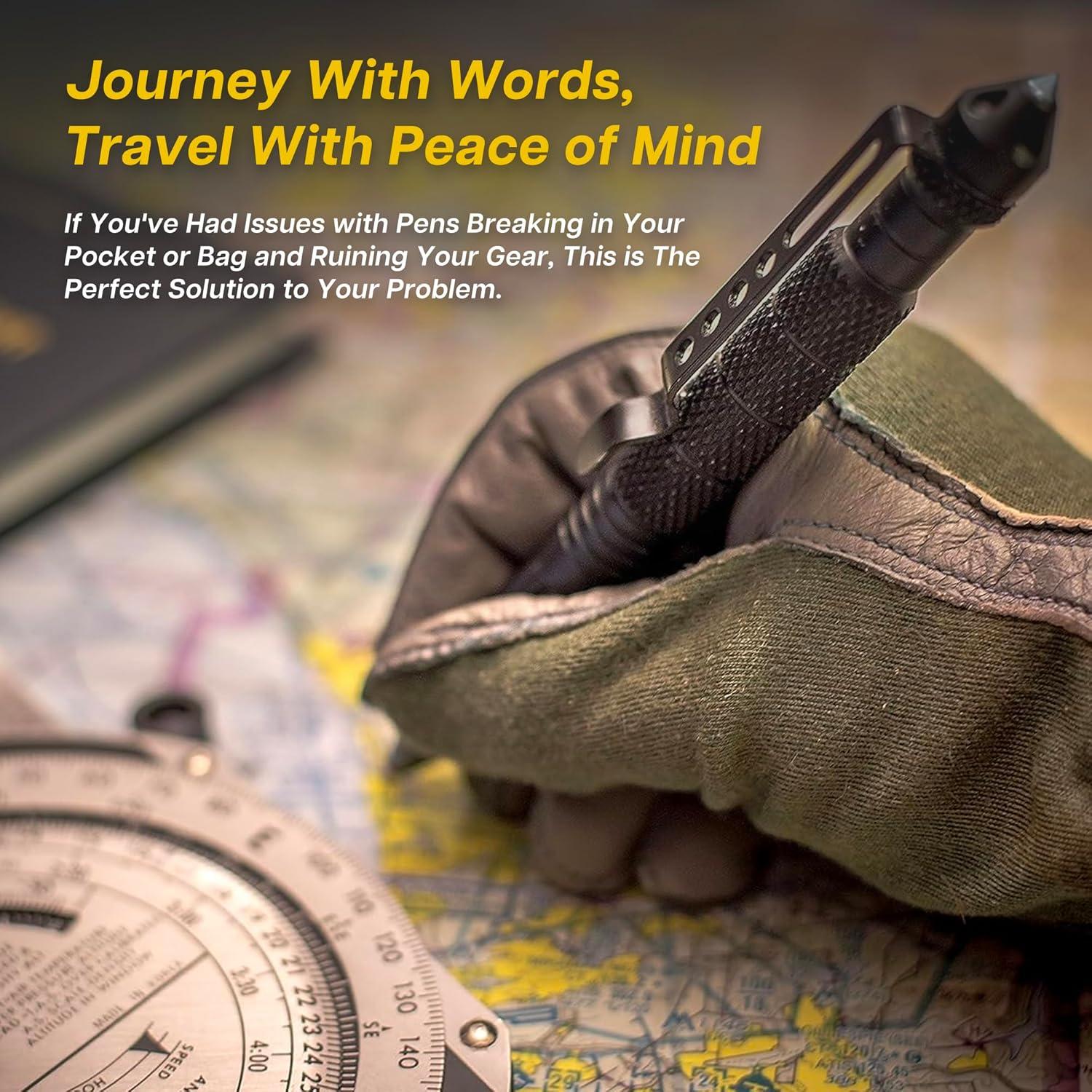 Bolígrafo Táctico Multiherramienta TF TAKEFLIGHT - Aluminio Negro