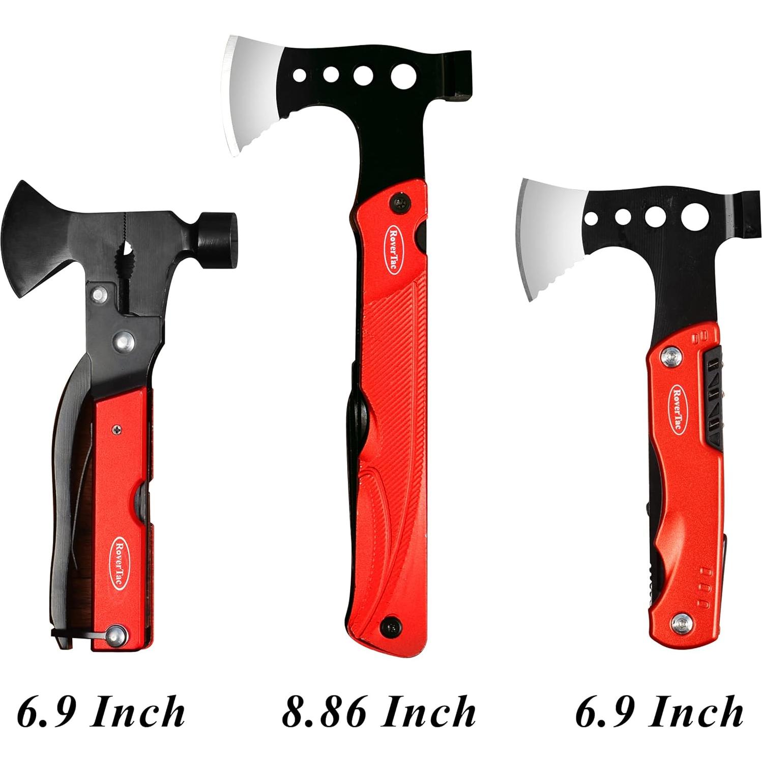 Hacha Multiherramienta RoverTac 14-en-1 para Camping y Supervivencia