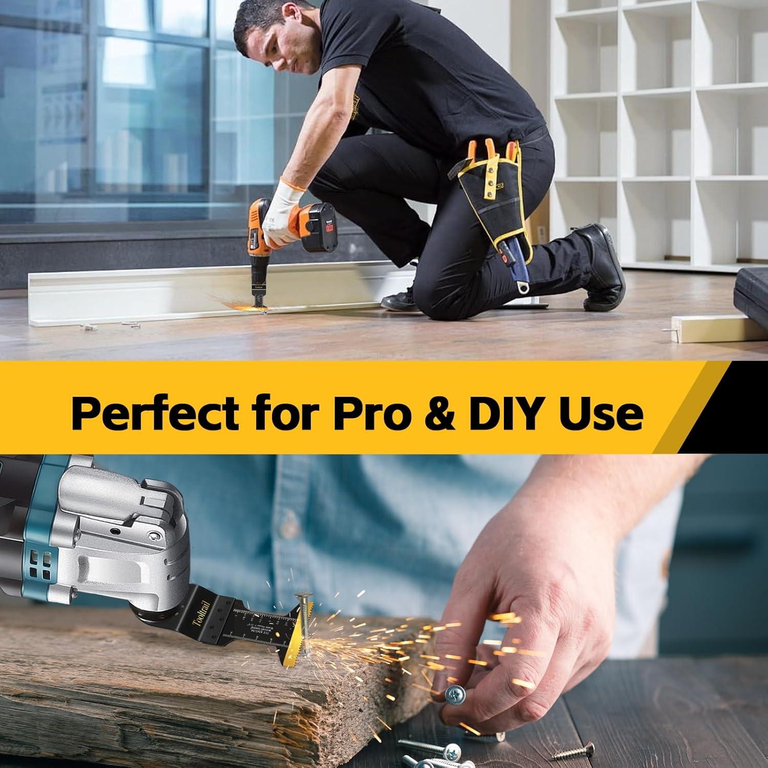 30 Cuchillas Oscilantes Titanio Tooltrail para Metal y Madera