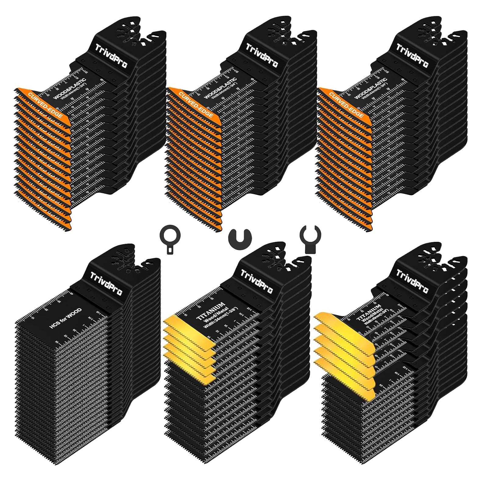 Kits de 100 Hojas de Sierra Oscilante TrivdPro para Metal y Madera