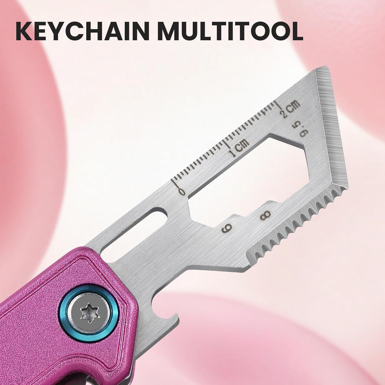 Cuchillo de Llave Plegable KAMBOLLY Rosa 7 en 1 EDC