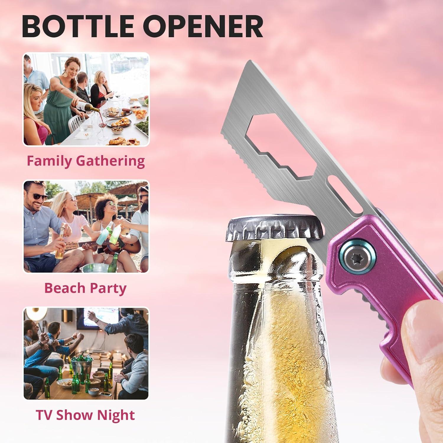 Cuchillo de Llave Plegable KAMBOLLY Rosa 7 en 1 EDC