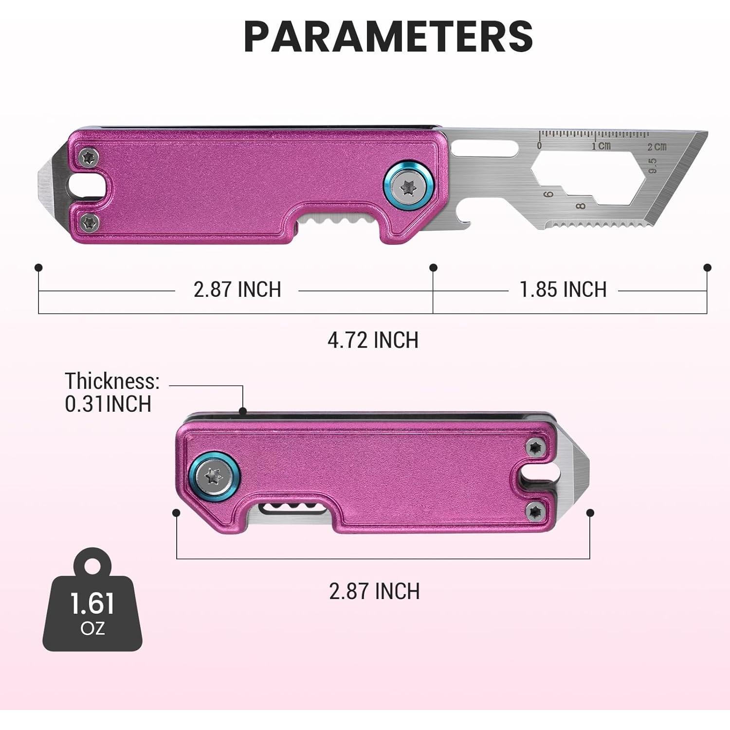 Cuchillo de Llave Plegable KAMBOLLY Rosa 7 en 1 EDC